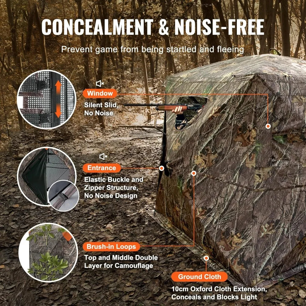 Portable Camouflage Hunting Blind  360° View, Waterproof