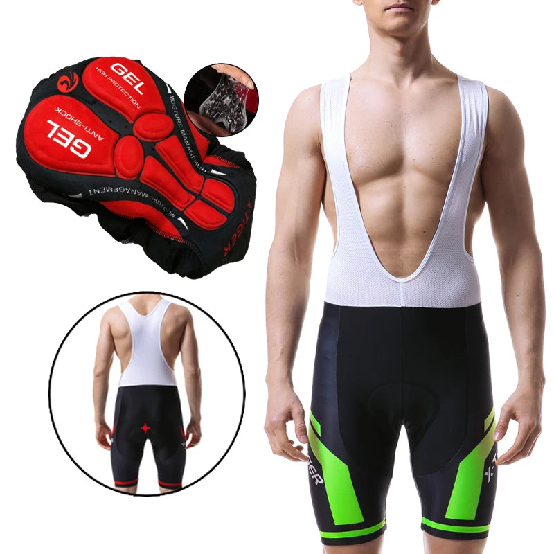 Pro Cycling Bib Shorts Summer GEL Pad Cushion Triathlon