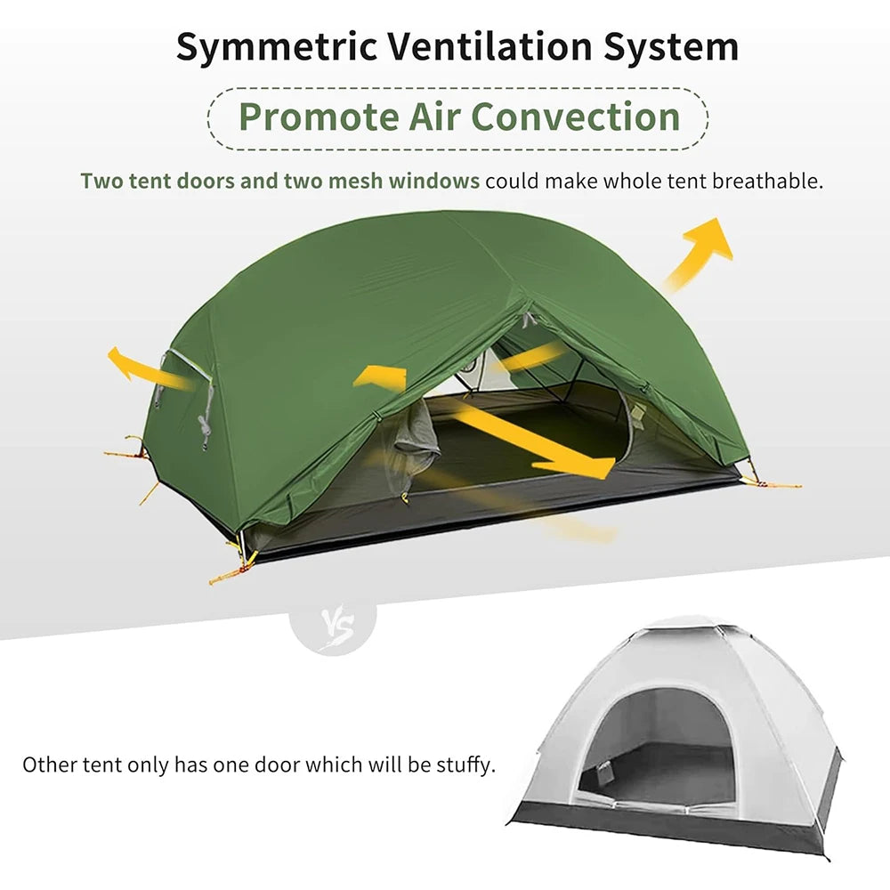 Naturehike Mongar 2 Person Tent 20D Nylon 210T Waterproof Ultralight Camping