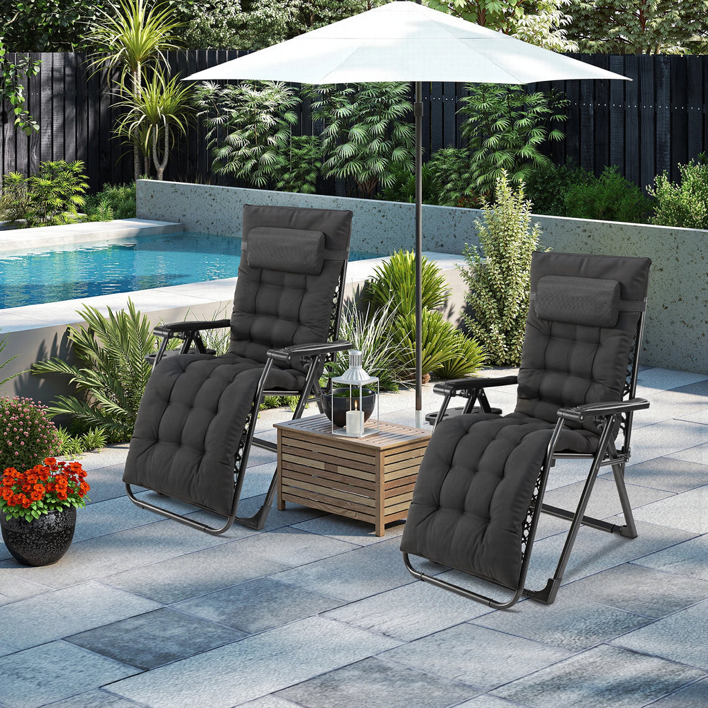 Zero Gravity Recling Patio Lounge Chair Folding Portable