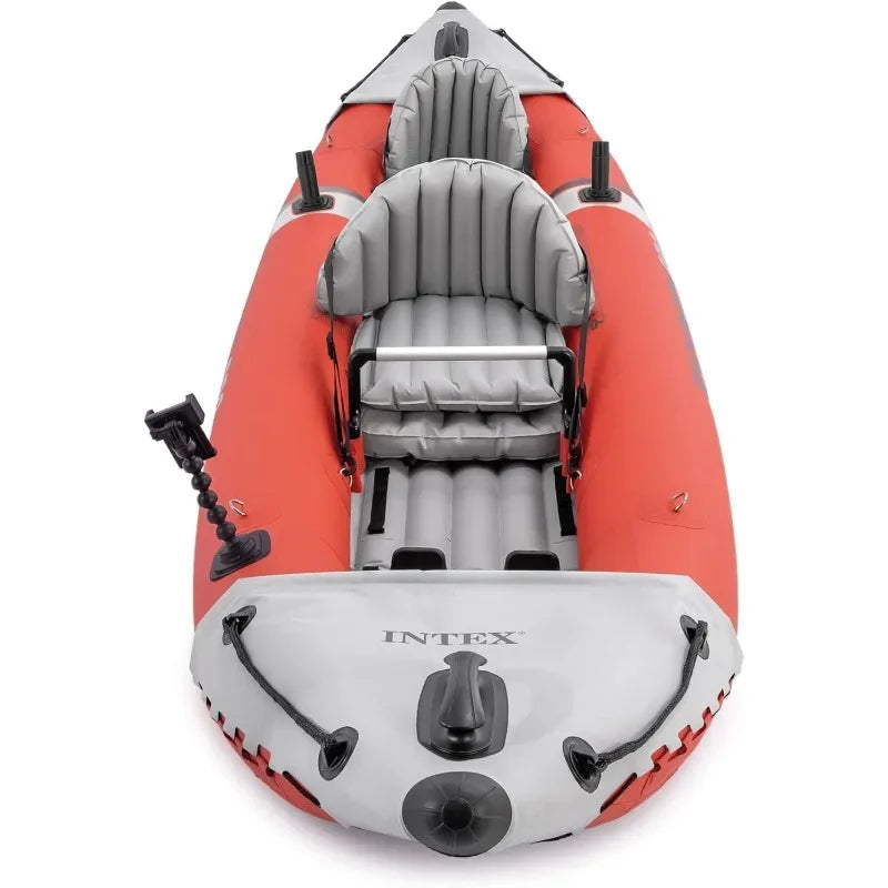 Inflatable 2 Person Kayak SuperTough PVC With 86in Paddles High Output Pump