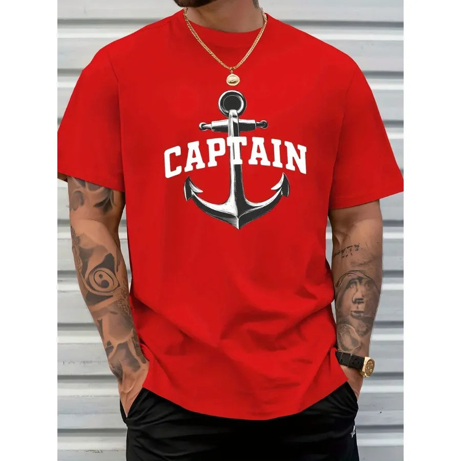 【New Arrival】Men's Captain Anchor Graphic T-Shirt