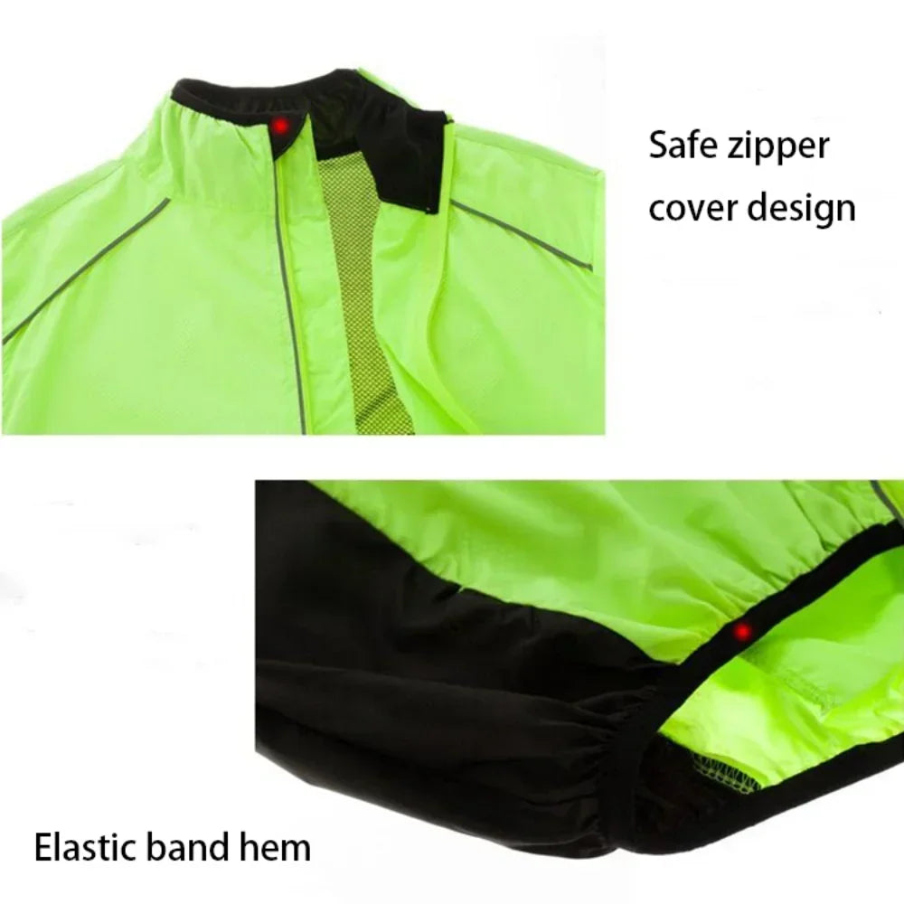 Reflective Men's Rain Jacket Waterproof Windbreaker