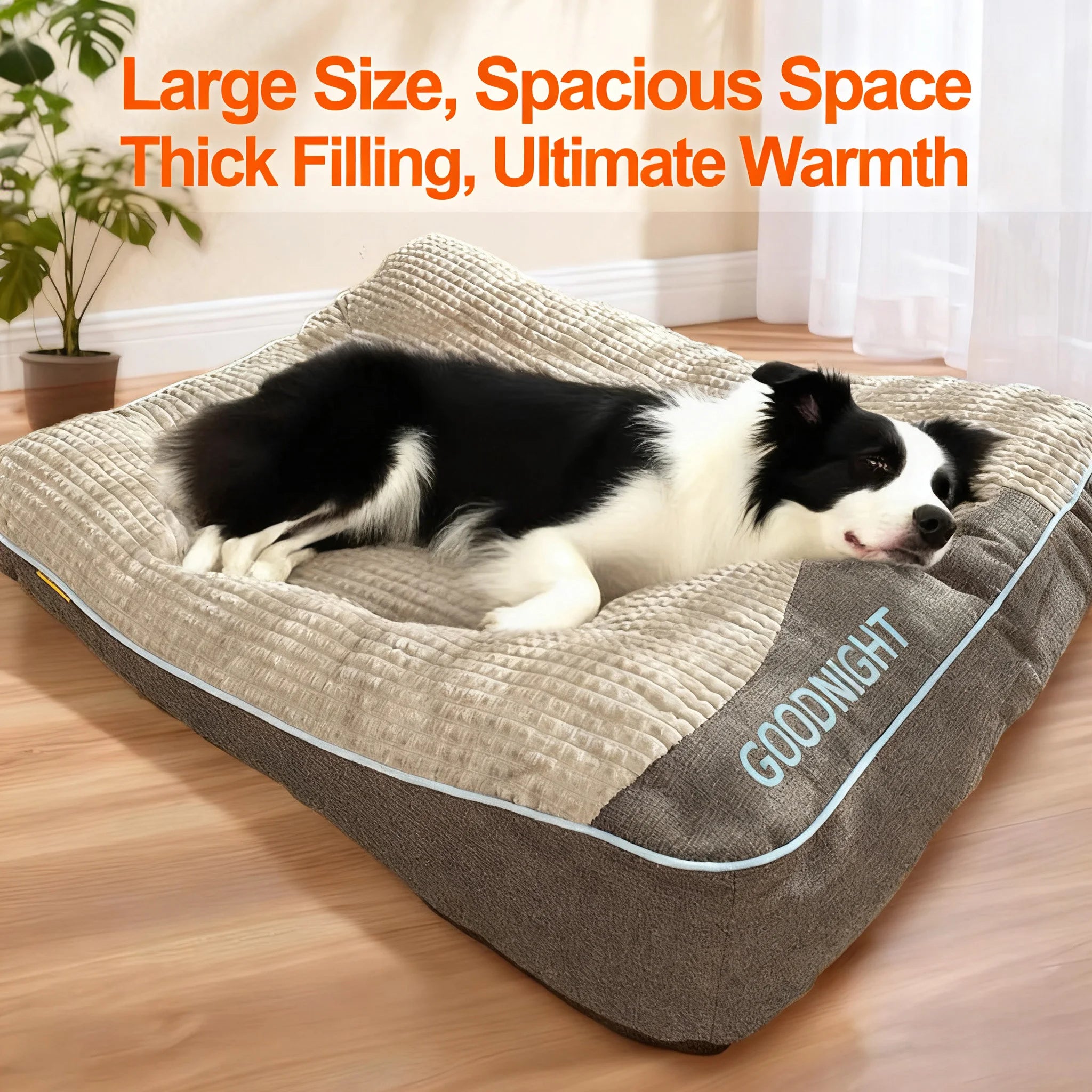 Extra Thickened Extra Large Dog Bed 47inch for Large Dogs, Orthopedic Dog Mat for Large Senior Dogs,Durable Kennel Cush