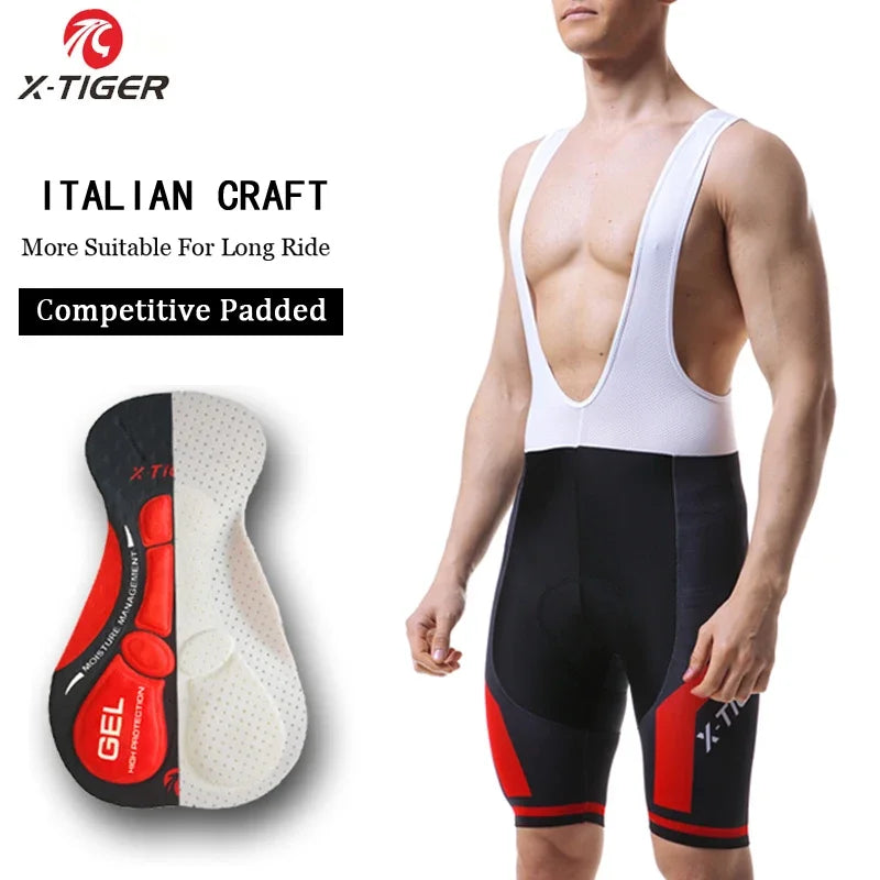 Pro Cycling Bib Shorts Summer GEL Pad Cushion Triathlon