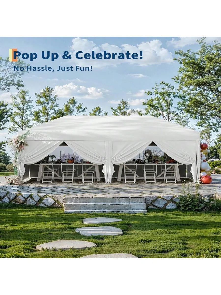 10x20 Pop Up Gazebo Tent Waterproof Portable Outdoor Shelter