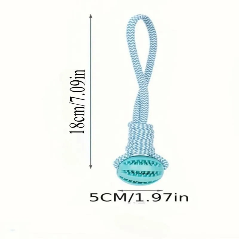 Cotton Rope & Rubber Dog Chew Ball