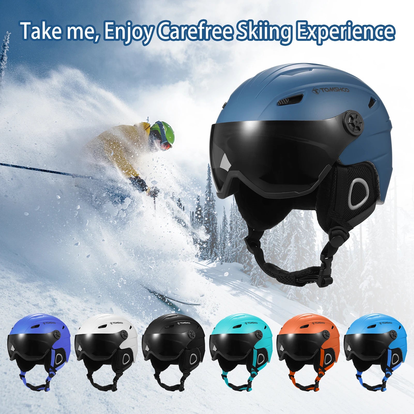 Ski and Snowboard Helmet  with Removable Liner and Ear Pads