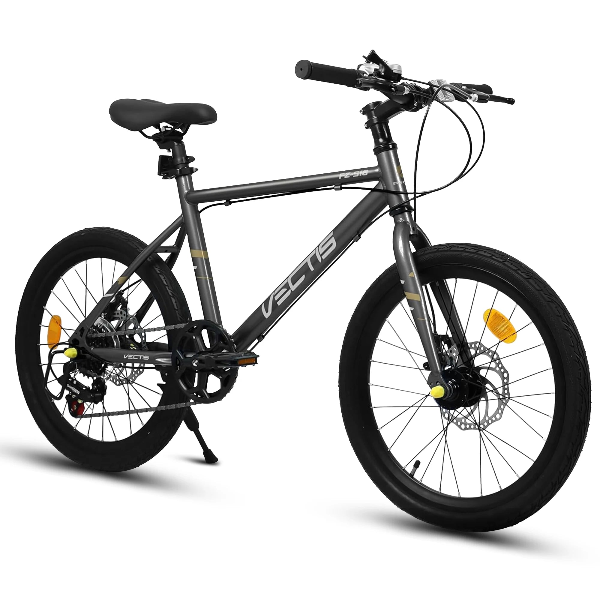 20 Inch Kids Bike for Boys Girls, 7-Speed Children Road Bike with Steel Frame and Dual Disc Brakes for Ages 6-12 Years Old