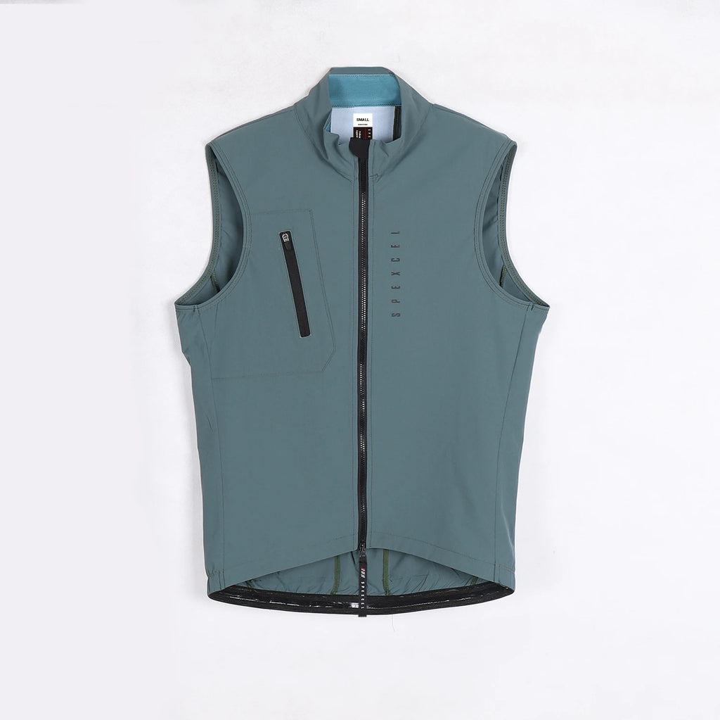 SPEXCEL All Season Classic Lightweight Windproof cycling Vest Men's  Wind Jacket Stretch fabric With Two Way Zipper