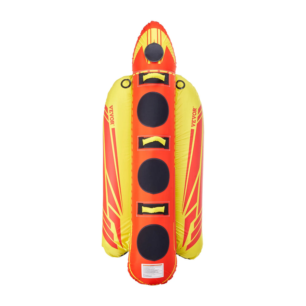 SucceBuy Towable Tubes for Boating 1-3Rider Inflatable Boat Tubes and Towables 510lbs Capacity Hot Dog Water Sport Tube for Boat