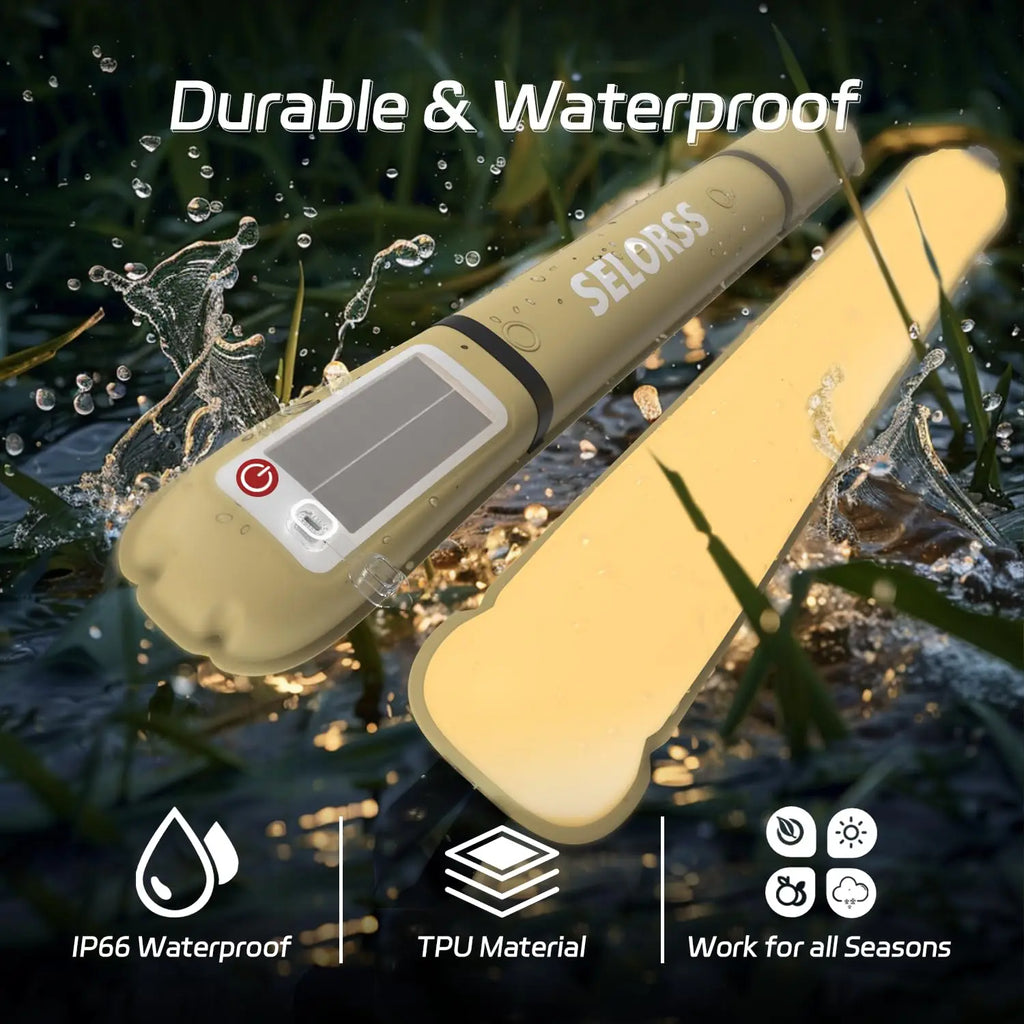 Solar Camping Lantern 2000mAh Folding Portable Camping Light Waterproof  USB-Type C