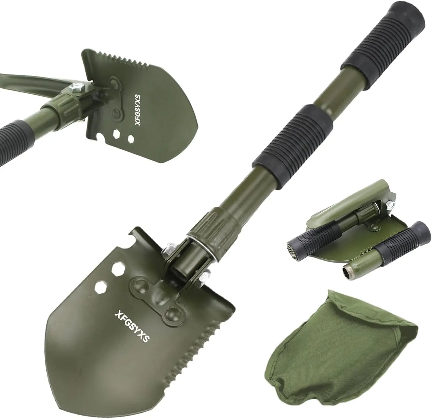 Mini Folding Camping Shovel, Lightweight Portable Survival Tool for Outdoor Hiking Digging Car Emergency
