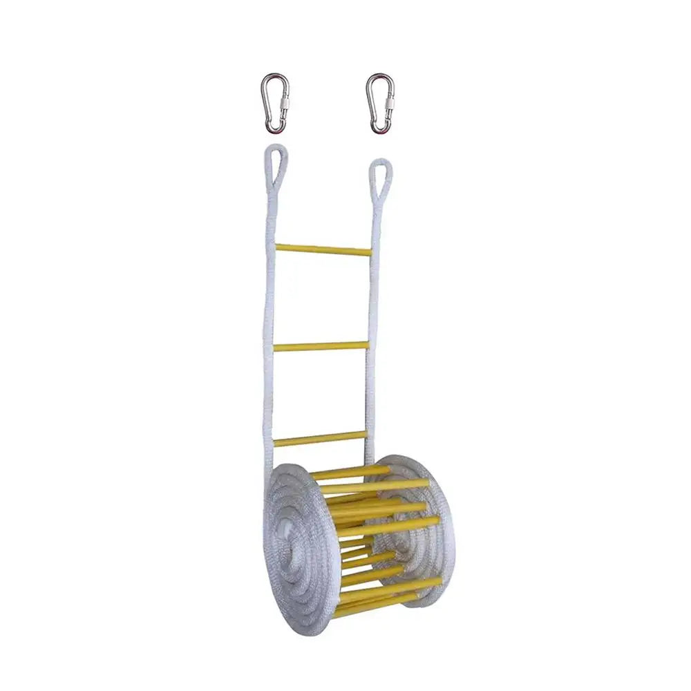 15m Emergency Safety Ladder With Hook Carabiner High Quality Universal For Children And Adults Escape From Window And Balcony