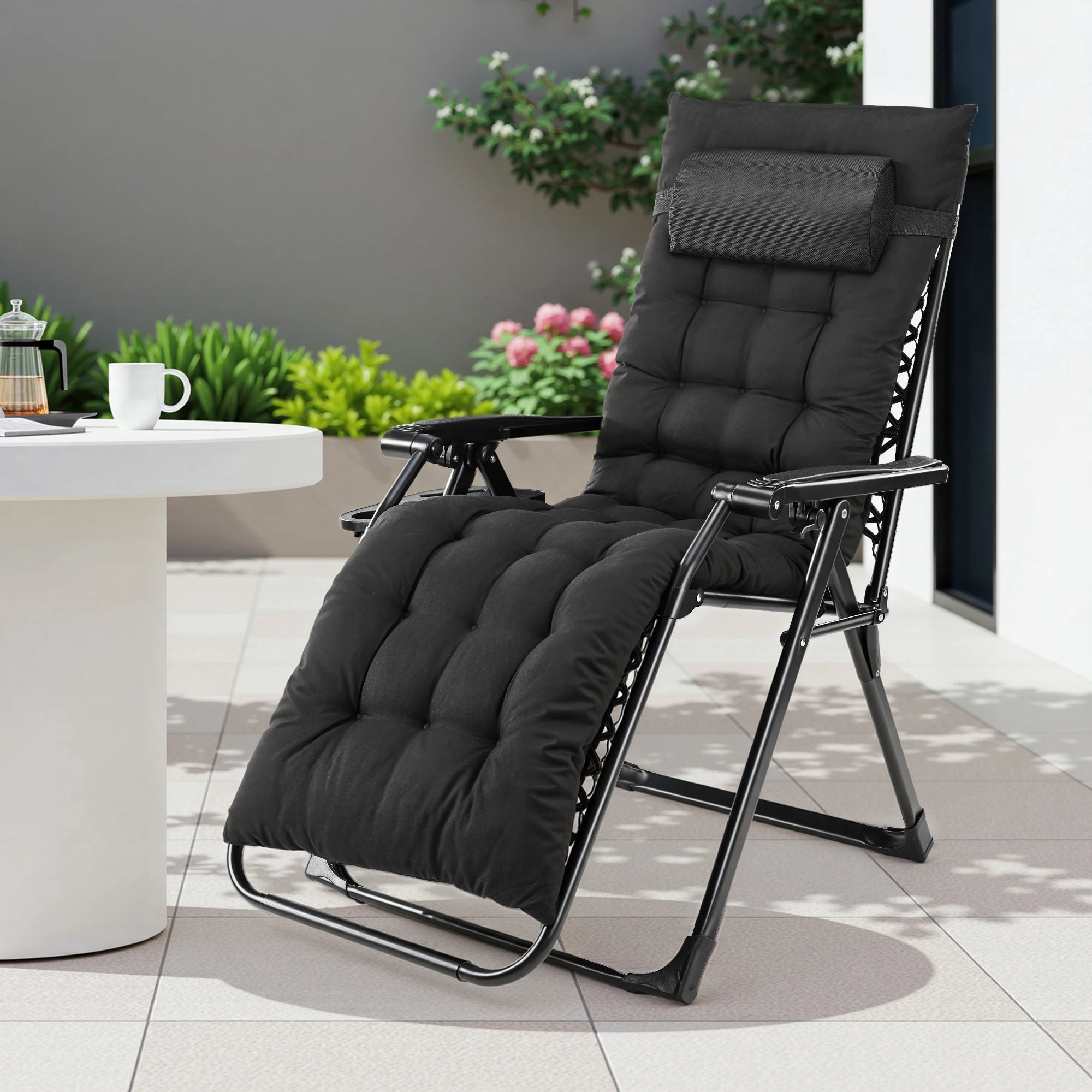 Zero Gravity Recling Patio Lounge Chair Folding Portable