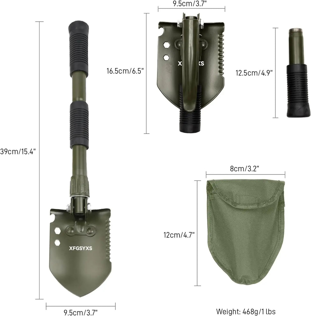 Mini Folding Camping Shovel, Lightweight Portable Survival Tool for Outdoor Hiking Digging Car Emergency