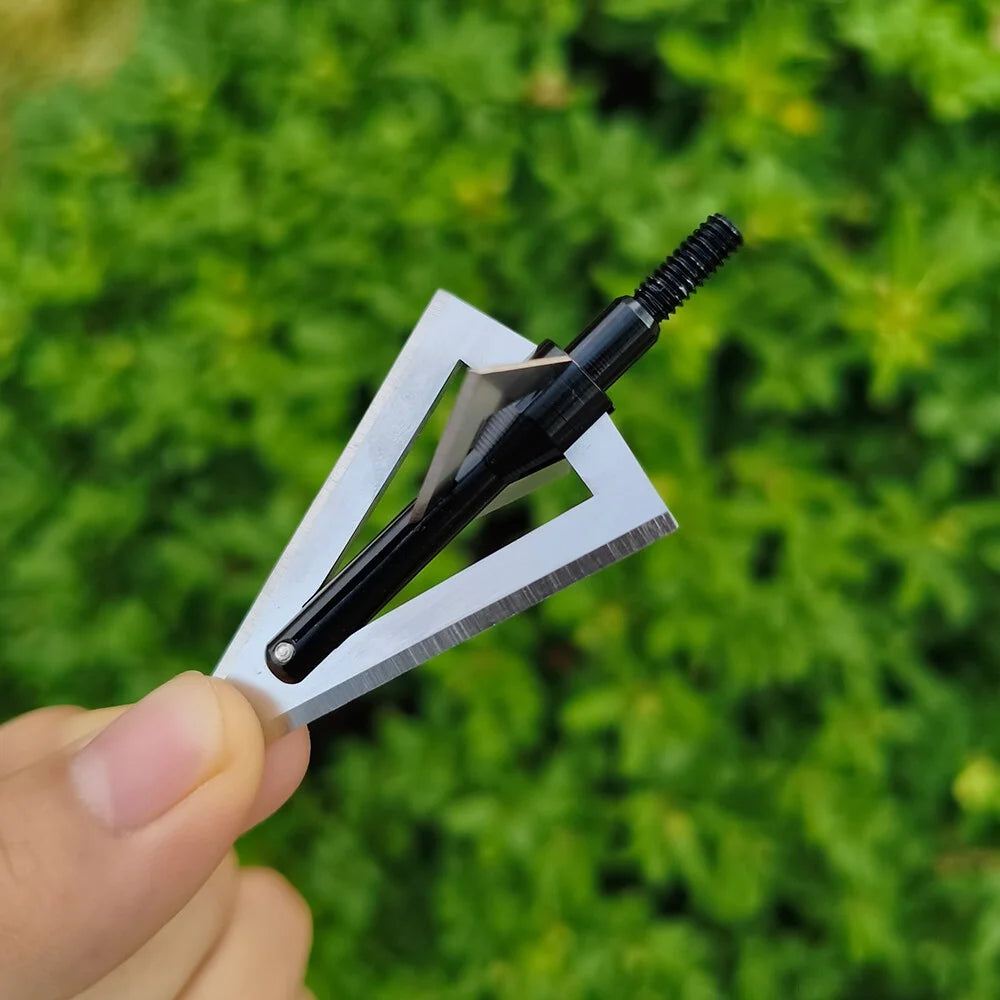 Archery Broadheads 12pcs 120grain Screw-in Aluminum Steel Arrowheads