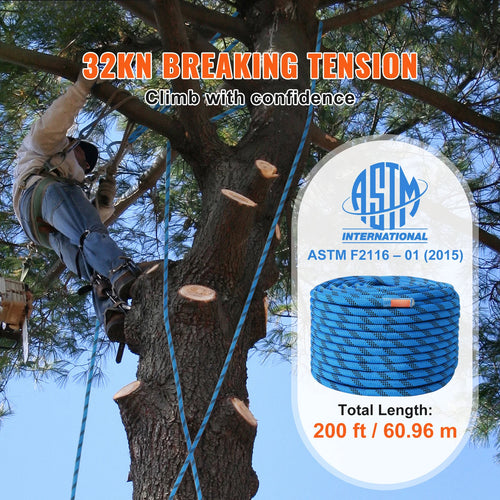 12.7mm Static Outdoor Climbing Rope 30KN Breaking Tension