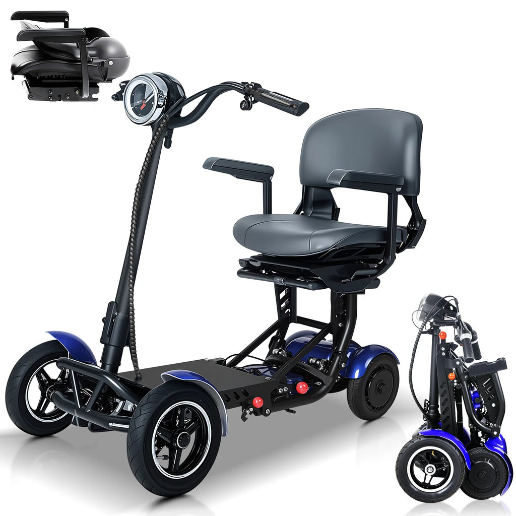 4-Wheel Folding Electric Scooter for Seniors, 750W Motor 36V15.6AH Battery