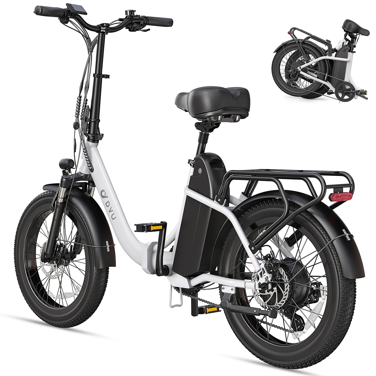 Folding 1000W Motor 48V15.6AH Lithium Battery Hydraulic Brake 20*3.0 Inch Fat Tire
