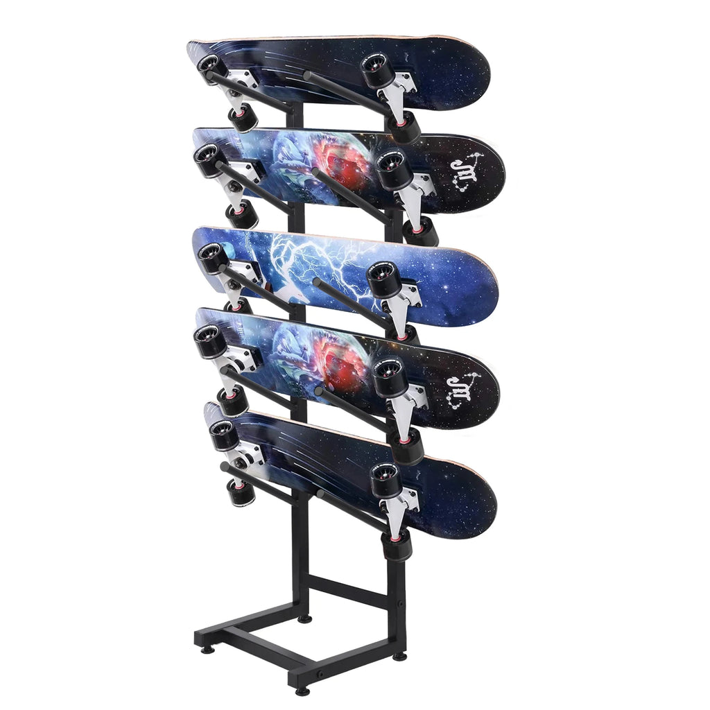 Floor Stand, 5-Layer Skateboard or Snowboard Holder