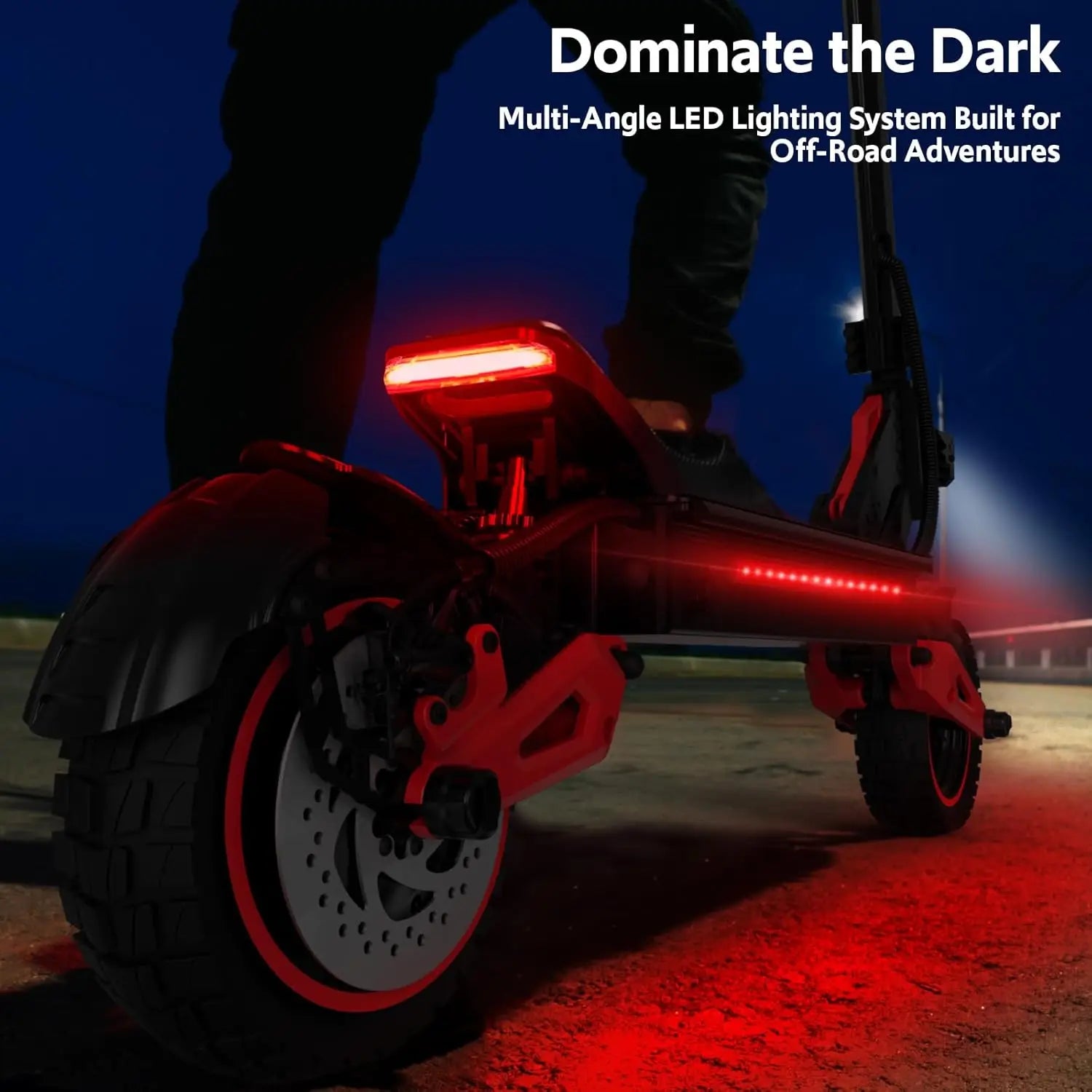 1600W Motor Adult Electric Scooter Top Speed 32MPH, 48V18AH, 11-inch Off-Road