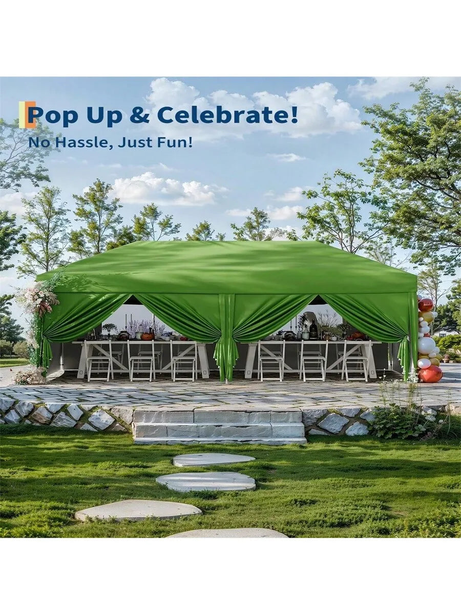 10x20 Pop Up Gazebo Tent Waterproof Portable Outdoor Shelter