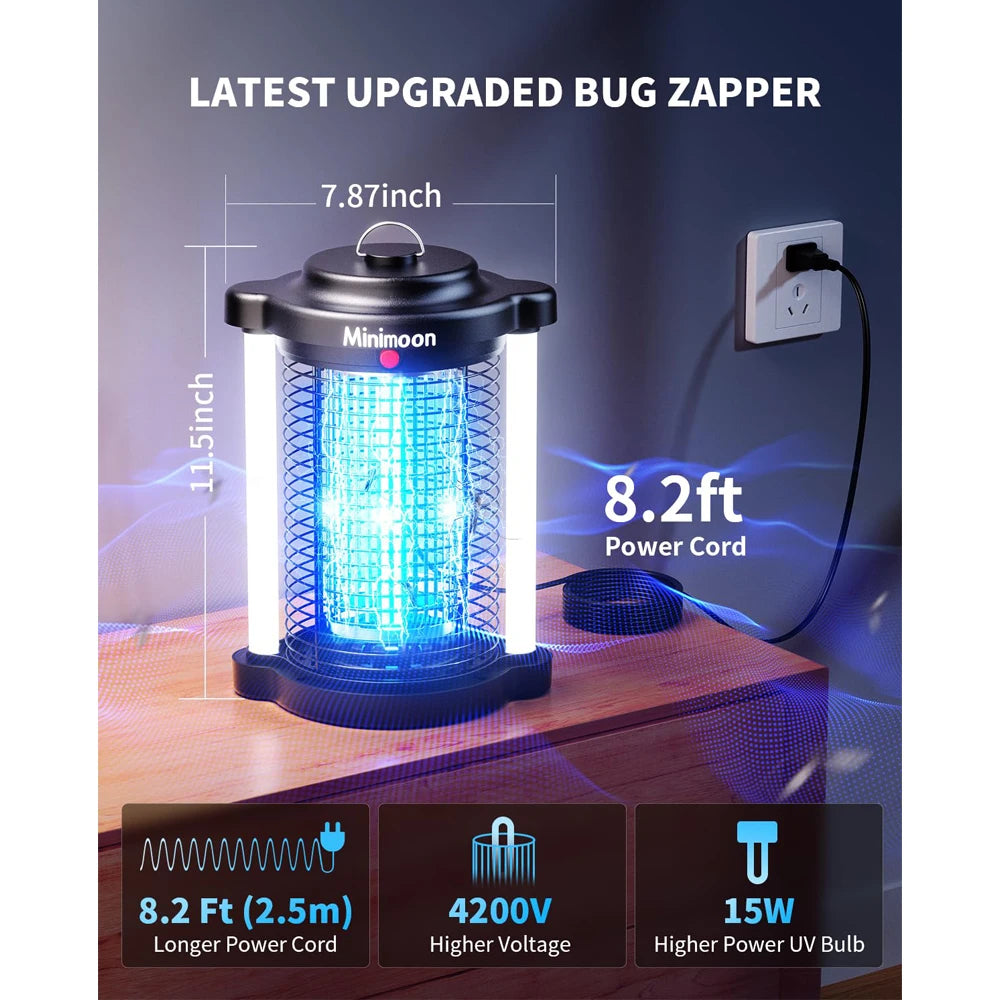 Outdoor Mosquito Zapper with Dual LED Light 4200V 15W