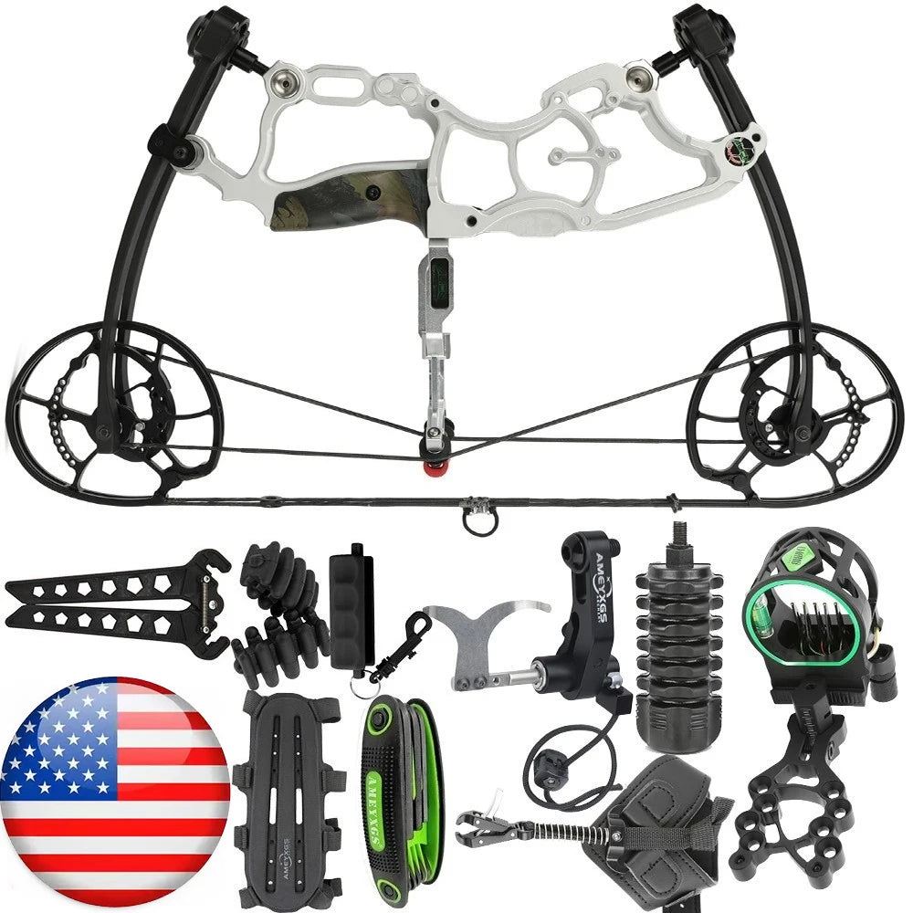 Compound Bow Dual-Use Steel Ball & Arrow Kit 30-70LBS Adjustable Draw Weight Right/Left Hand