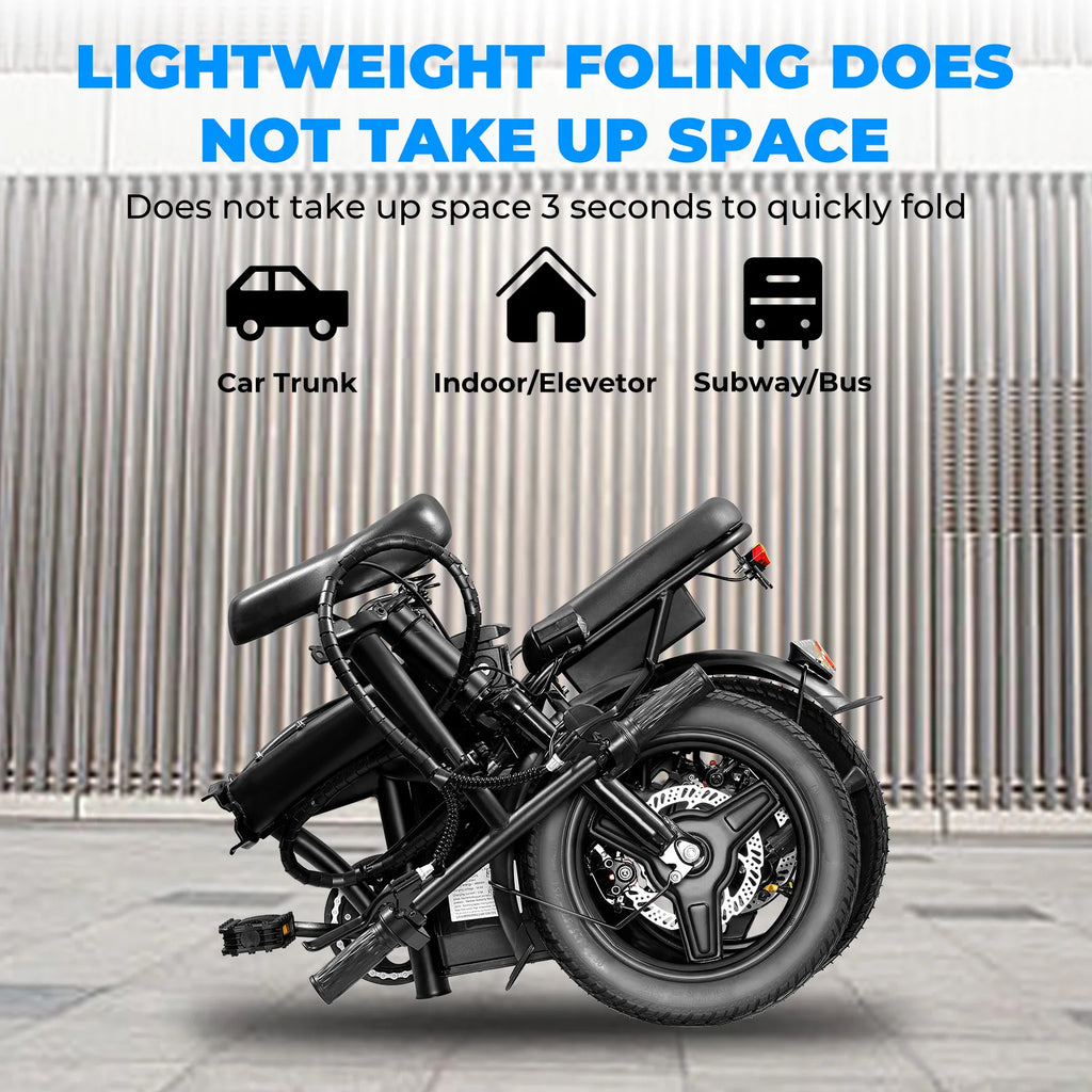 20 MPH,560W Motor,48V Removable Battery,14inch Folding Adult Electric Bike