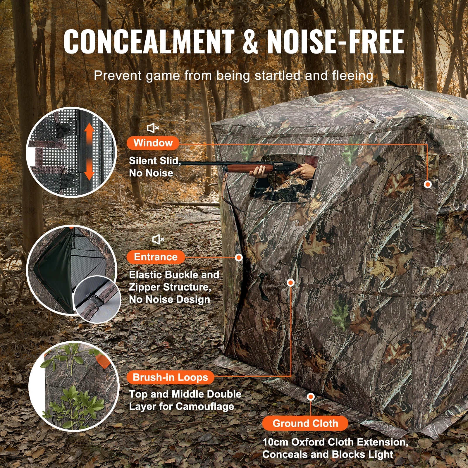 Hunting Blind  270° See Through Ground Blind 1-2 Person