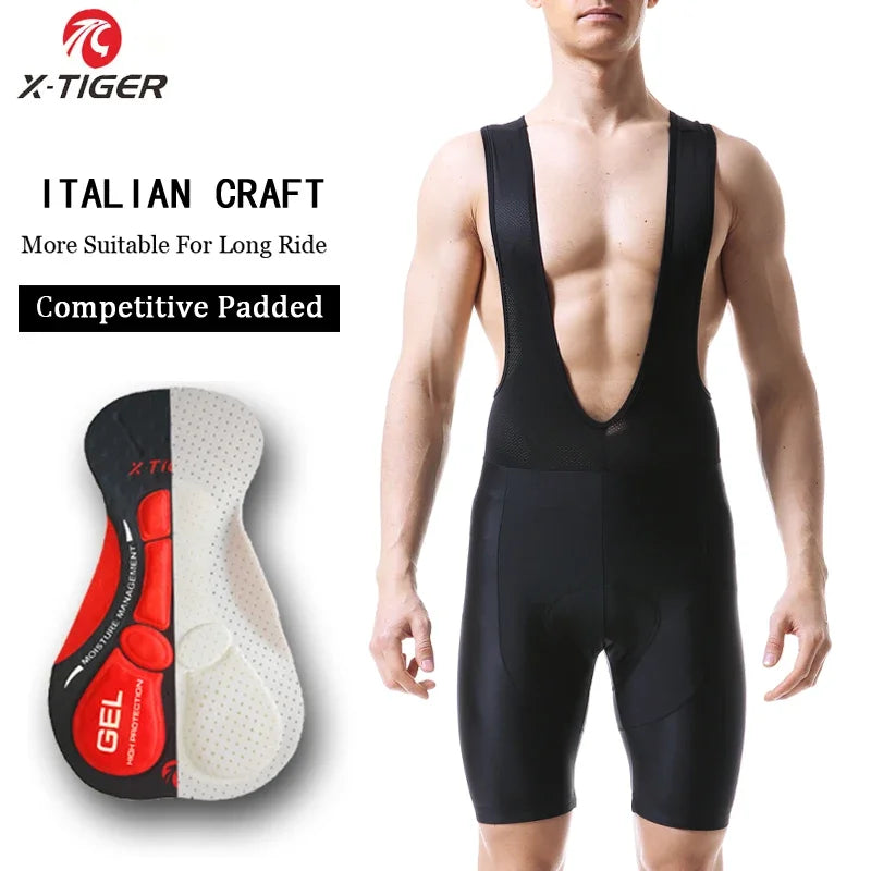 Pro Cycling Bib Shorts Summer GEL Pad Cushion Triathlon