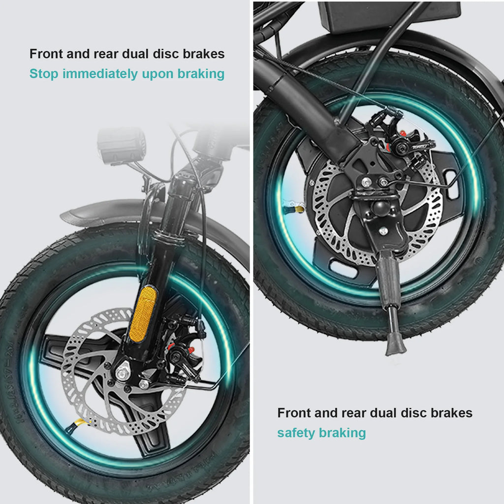 20 MPH,560W Motor,48V Removable Battery,14inch Folding Adult Electric Bike
