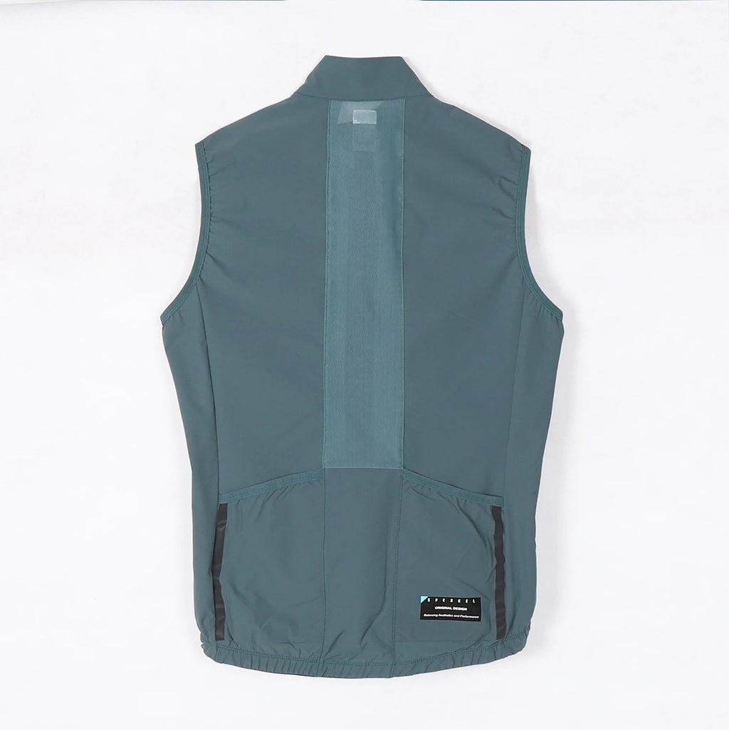 SPEXCEL All Season Classic Lightweight Windproof cycling Vest Men's  Wind Jacket Stretch fabric With Two Way Zipper