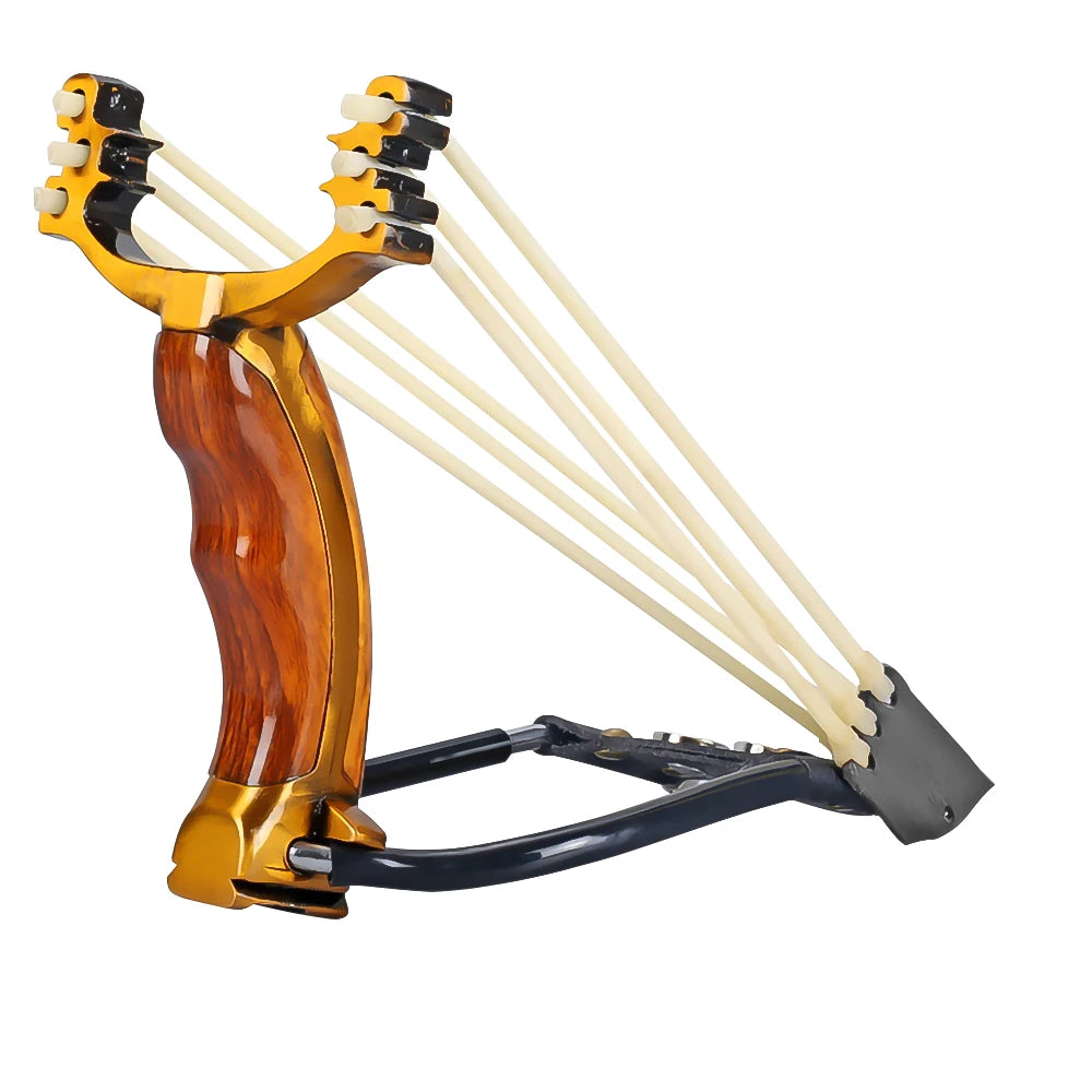 Precision Outdoor Slingshot with Alloy Wooden Handle
