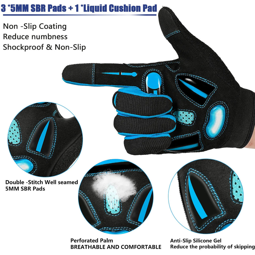 Motocross Bicycle Racing Gloves Breathable Non-slip Touch Screen for Men and Women