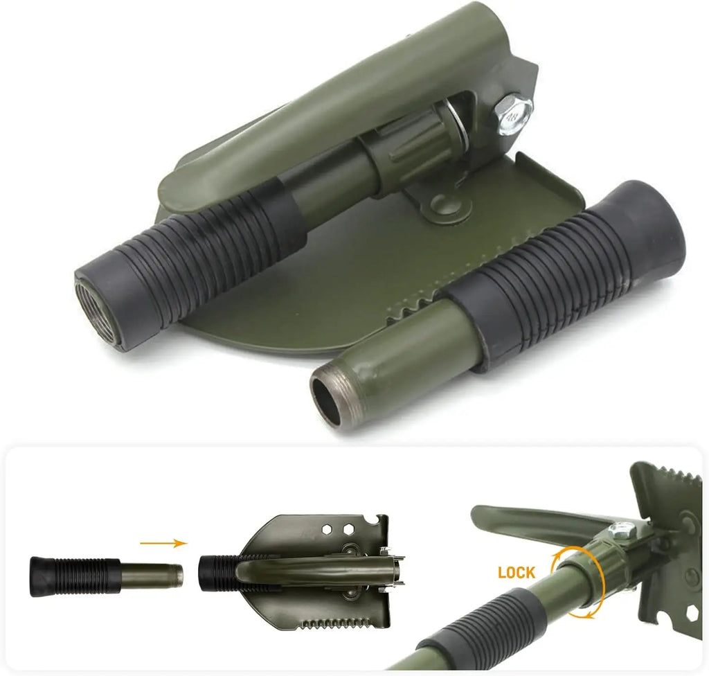 Mini Folding Camping Shovel, Lightweight Portable Survival Tool for Outdoor Hiking Digging Car Emergency