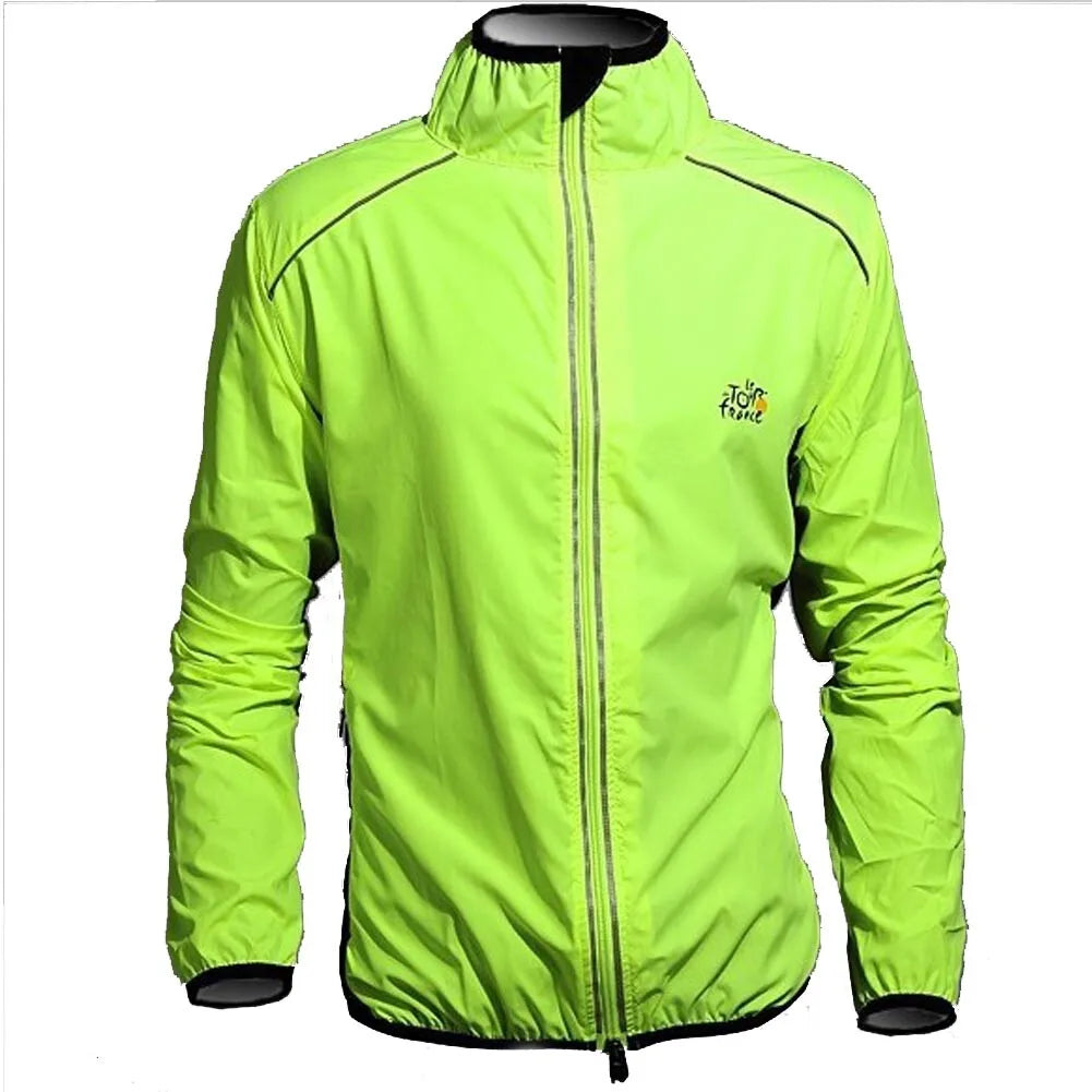 Reflective Men's Rain Jacket Waterproof Windbreaker