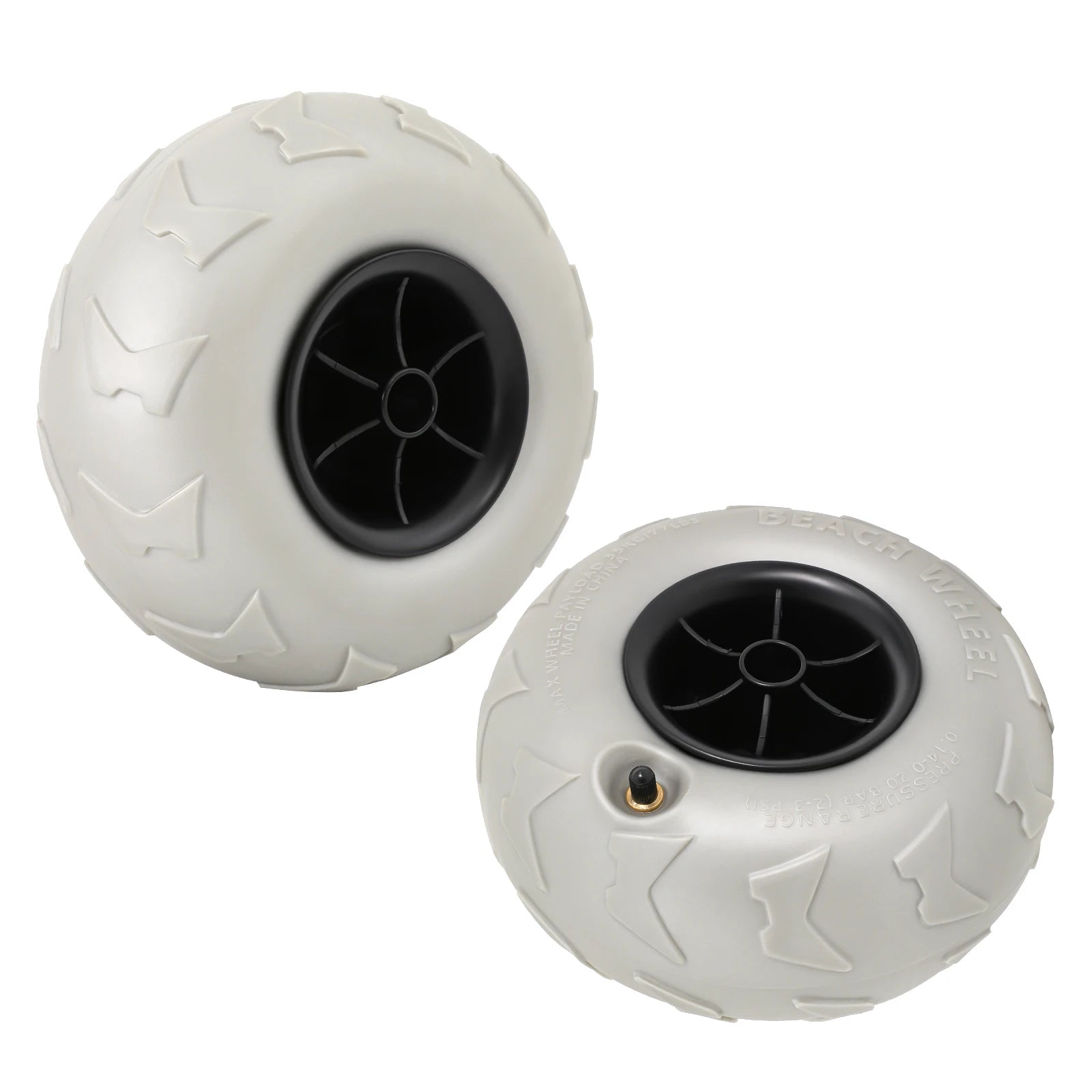9 inch 2x Beach Cart Wheels Inflatable Wheels Replacement Balloon Beach Tire