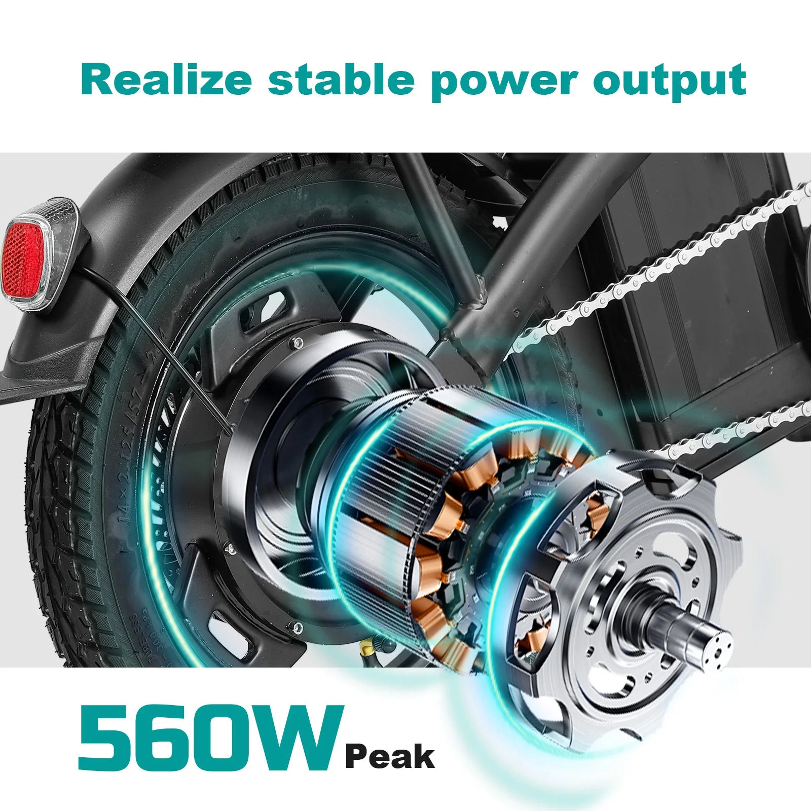 20 MPH,560W Motor,48V Removable Battery,14inch Folding Adult Electric Bike