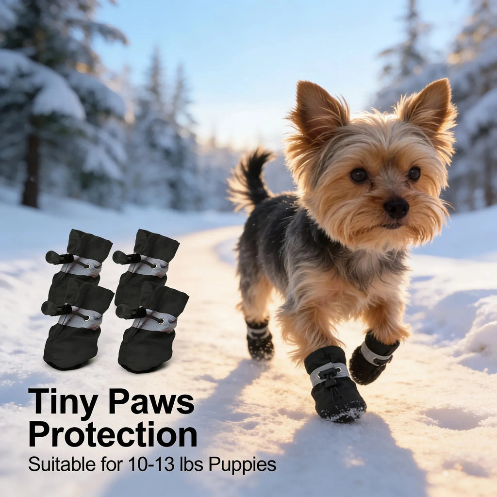 Small Dog Puppy Shoes Waterproof Anti Slip Soft Sole Boot Size 5x4.2cm for Puppies 10-13 lbs New Arrival