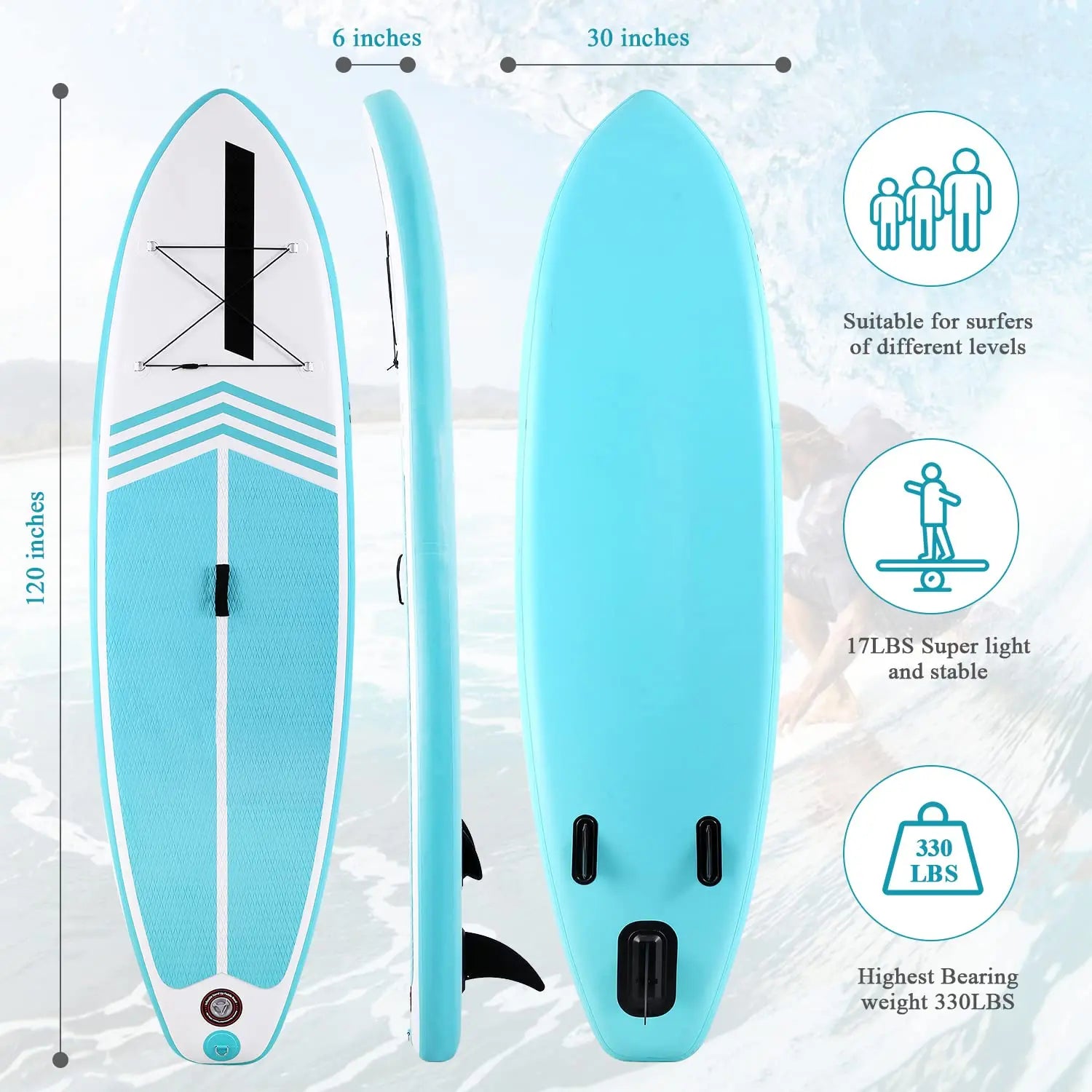 Inflatable Stand up Paddle Board with Paddleboard Accessories