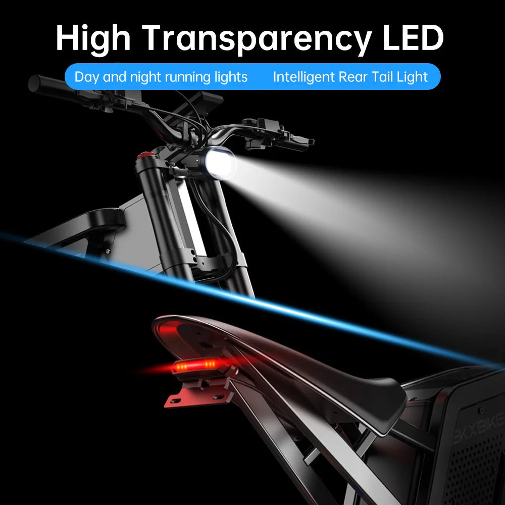 Adult Off Road Electric Bicycle 3000W Motors 60V30AH Lithium Battery Speed 85Kmh