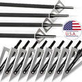 Archery Broadheads 12pcs 120grain Screw-in Aluminum Steel Arrowheads