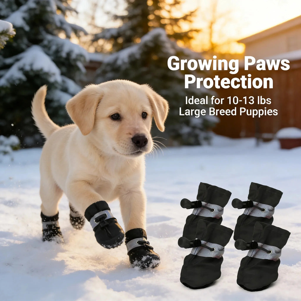 Small Dog Puppy Shoes Waterproof Anti Slip Soft Sole Boot Size 5x4.2cm for Puppies 10-13 lbs New Arrival