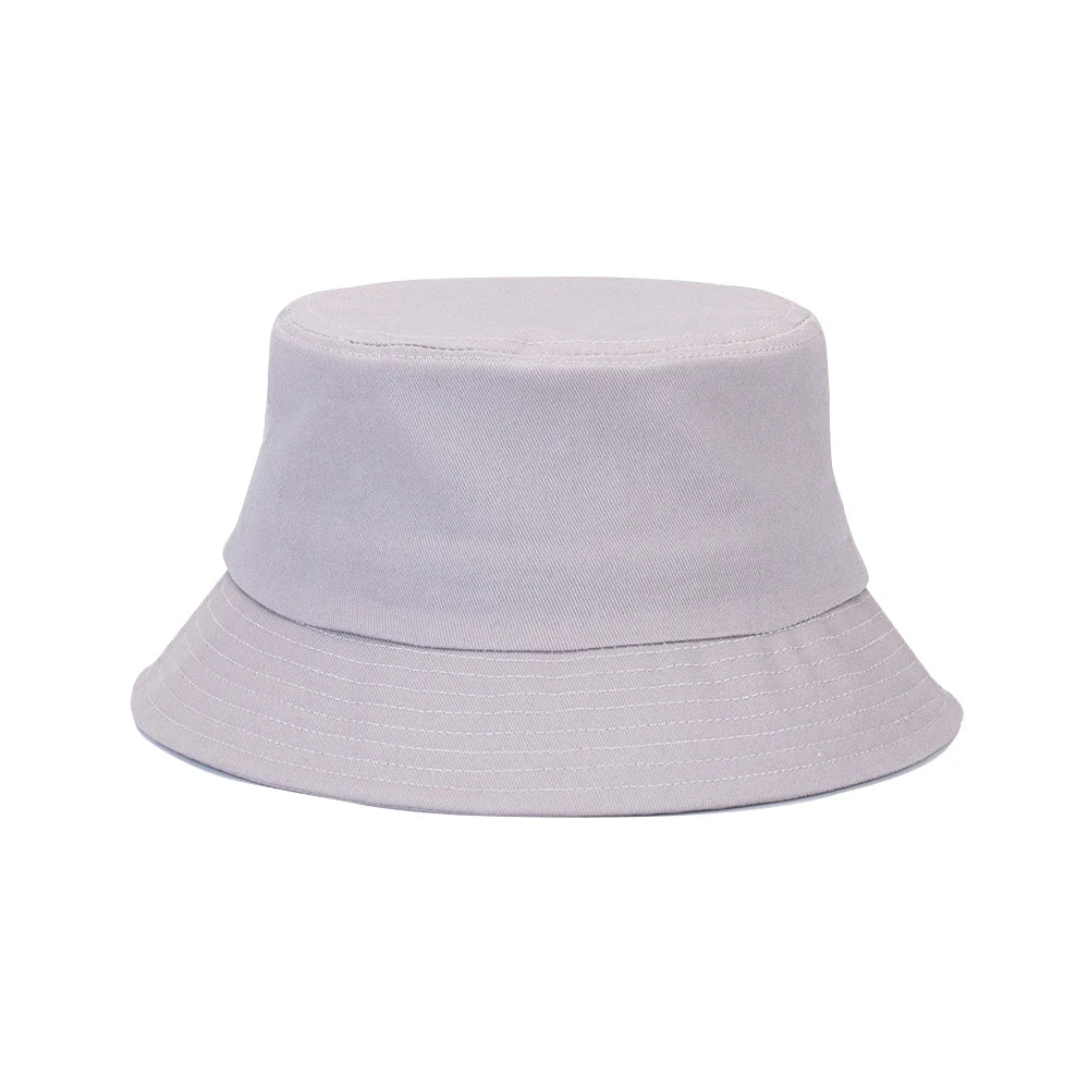 100% Pure Cotton Solid Color Bucket Hat