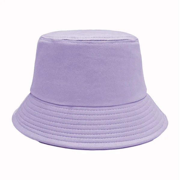 100% Pure Cotton Solid Color Bucket Hat