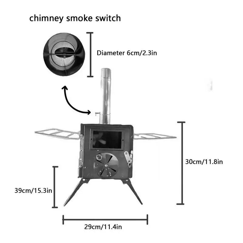 Folding FireWood Stove Portable Carbon Steel