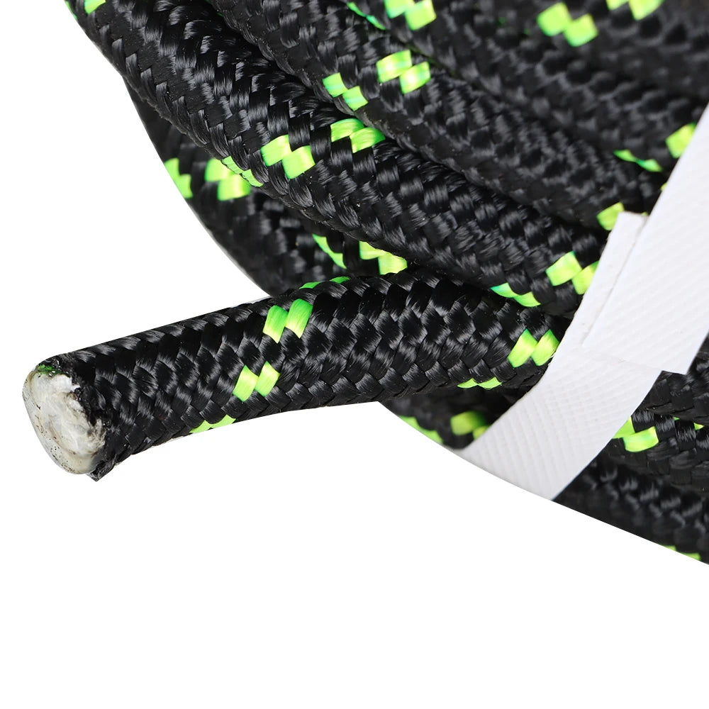 1/2 Inch Double Braided Polyester Rope 150Ft Black-Green-for Tree Climbing Rigging, Arborist