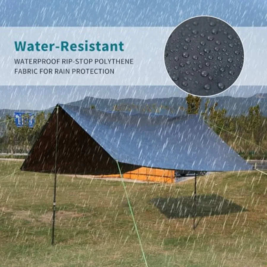 tarp 8x12 Feet Super Heavy Duty Tarps Cover 20mil Waterproof UV Protection Rip and Tear Proof Tarpaulin with Grommets Grey/Brow